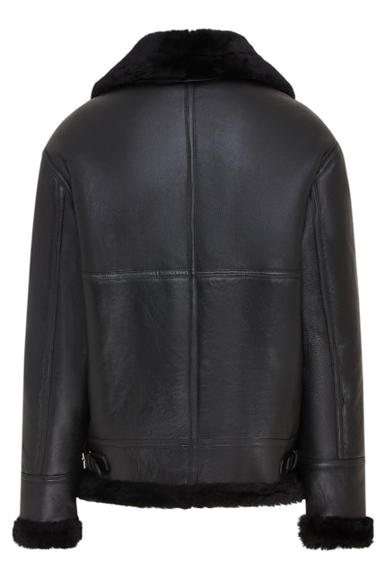 Mens B3 Aviator Real Sheepskin Leather Flying Jacket-Hobart