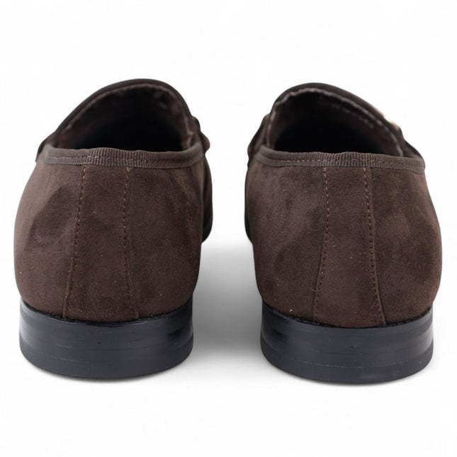 Men's Brown Suede Moccasin Leather Lined Loafers