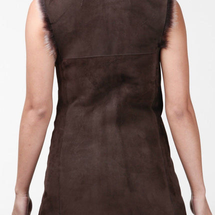 Women's Toscana Sheepskin Long Gilet-Sorocaba