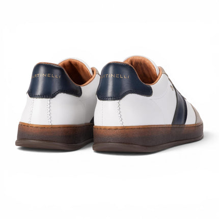 Martinelli Men's Blue Leather Sneakers Trainer Shoes - Seaford