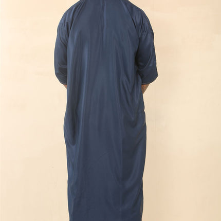 Men's Blue Moroccan Thobe Djellaba Jubba Robe Eid