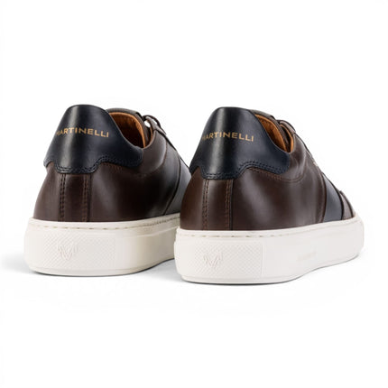 Martinelli Men's Brown Leather Sneakers Trainer Shoes - Hastings