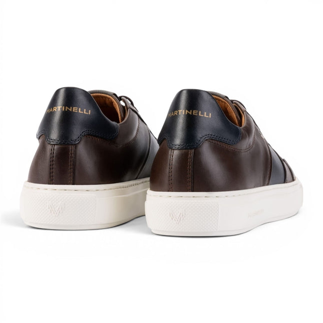 Martinelli Men's Brown Leather Sneakers Trainer Shoes - Hastings