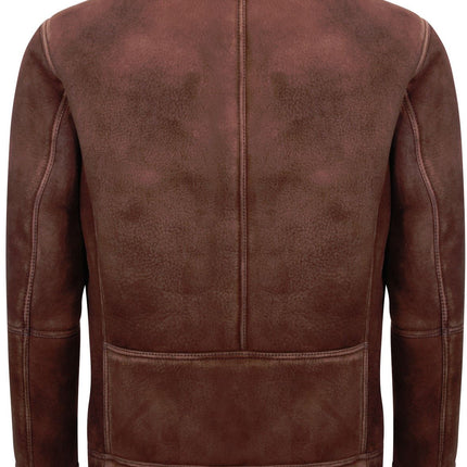 Mens Sheepskin Leather Harrington Bomber Jacket-Luanda
