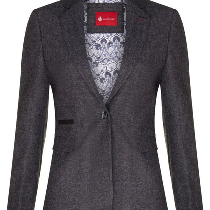 Womens 1920s  Grey Wool Classic Vintage Retro Blazer