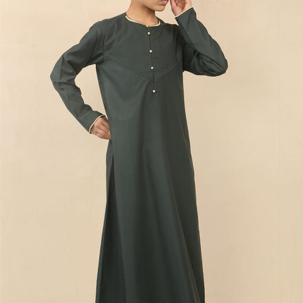 Kid's Boys Green Omani Eid Thobe  Saudi Emirati Jubba Robe