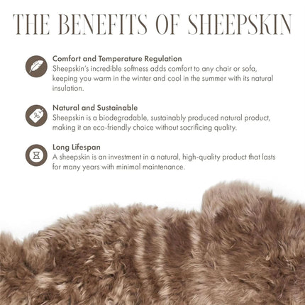 Genuine Sheepskin Mushroom Quad Natural Fluffy Silky Soft Real Wool Rug