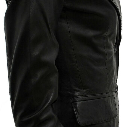 Womens Leather Blazer Jacket-Seregno