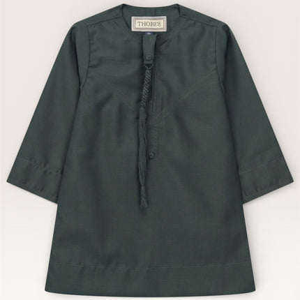 Baby Boys Ramadan Olive Green Moroccan Thobe Robe Emirati Eid Jubba- B-TT001
