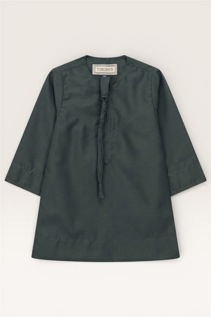 Baby Boys Ramadan Olive Green Moroccan Thobe Robe Emirati Eid Jubba- B-TT001