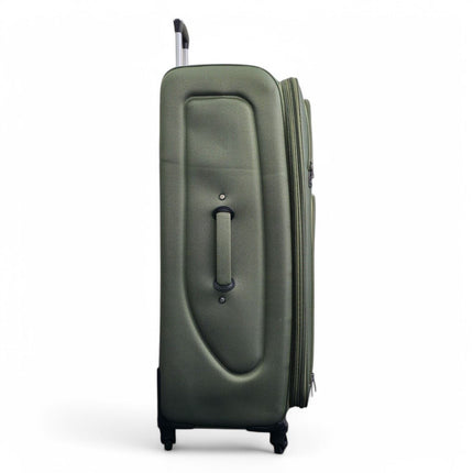 Soft Shell Lightweight Nylon Suitcase Set 4 Wheel Travel Case Holiday Bags