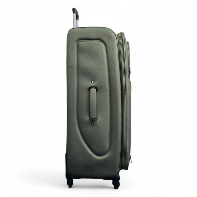 Soft Shell Lightweight Nylon Suitcase Set 4 Wheel Travel Case Holiday Bags