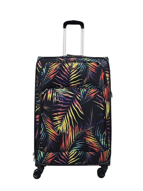 Lightweight Print Suitcases 8 Wheel Luggage Travel Soft Bags Set