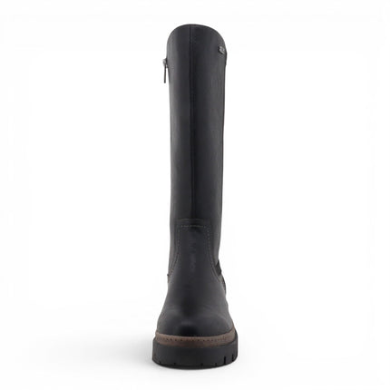 Mustang Women's Black Knee High Chunky Long Winter Boots - M0062001