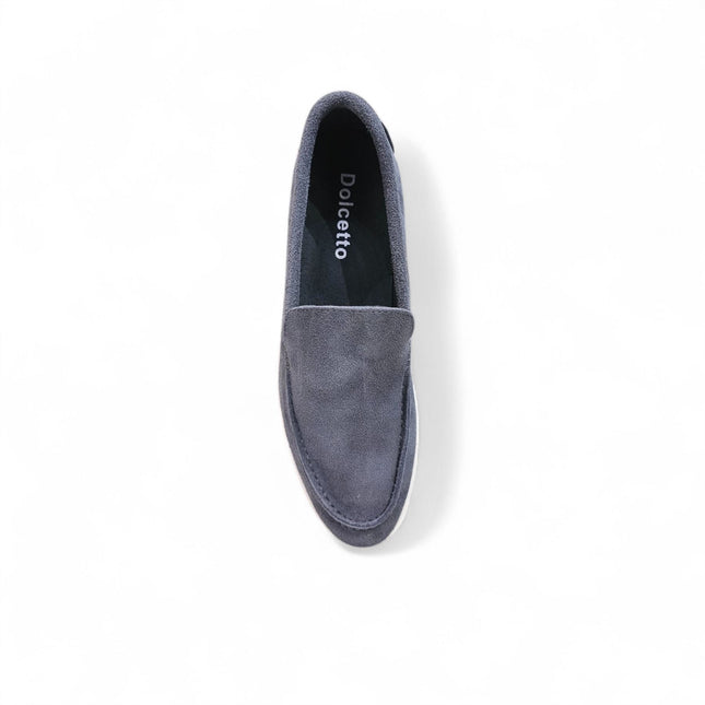Men’s Durable Grey Slip-On Loafers with Cushioned Insole