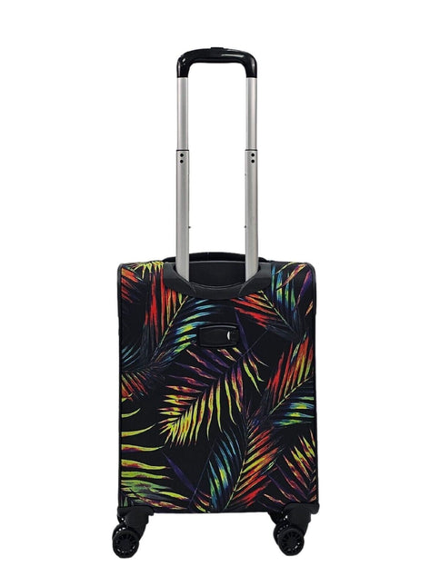 Lightweight Print Suitcases 8 Wheel Luggage Travel Soft Bags Set