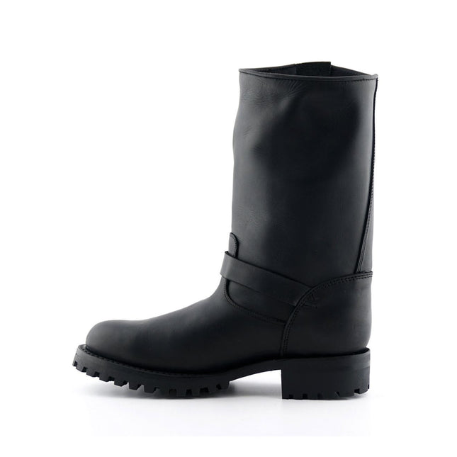 Grinders Mens Black Western Combat Leather Boots - Wild One