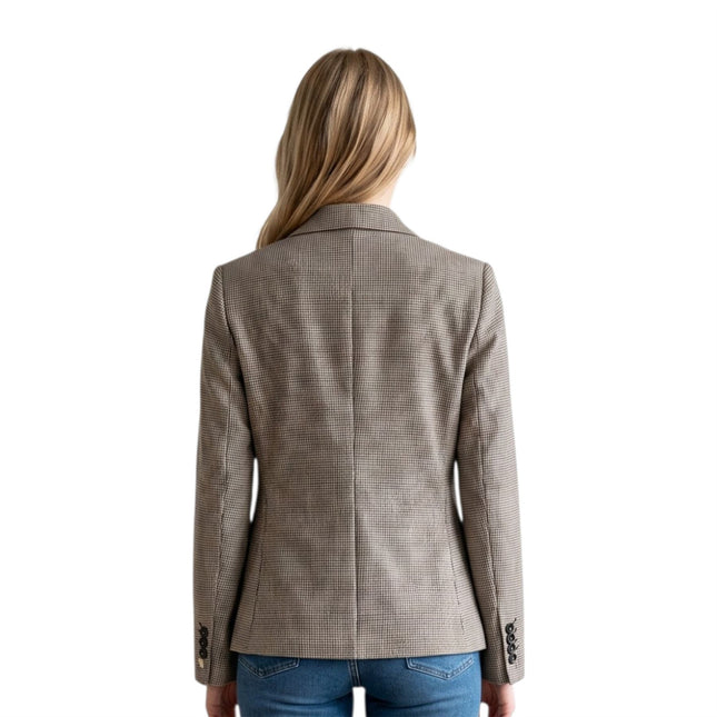 Women's Tweed Tailored Fit Blazer Wool Blend Formal Jacket - Kyoto