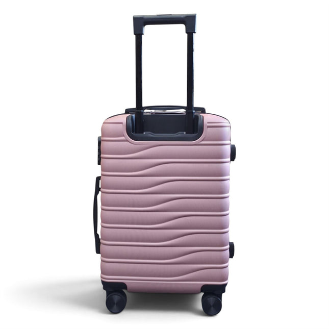 Hardshell Rose Gold Suitcase Set Robust 8 Wheel Luggage Cabin Case Bag