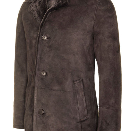 Mens Sheepskin Classic Car Coat-Avondale