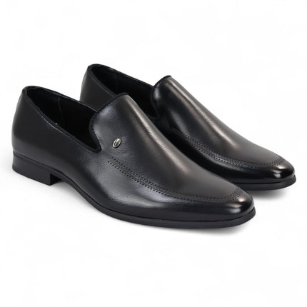 Men's Black Classic Slip-On Loafers Formal Shoes
