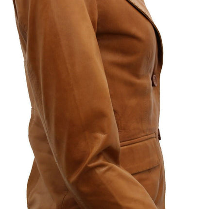 Womens Leather Blazer Jacket-Seregno