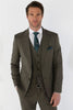 Men's 3 Piece Sage Summer Wedding Tailored Fit Suit