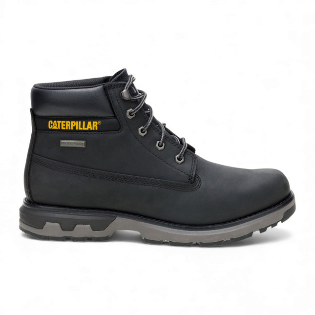 Caterpillar (CAT) Men's Pursue Black Leather Everyday Work Hiking Ankle Boots