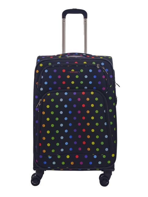 Lightweight Print Suitcases 8 Wheel Luggage Travel Soft Bags Set