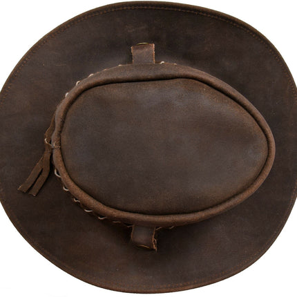 Australian Vintage Brown Western Style Cowboy Outback Real Suede Aussie Bush Hat
