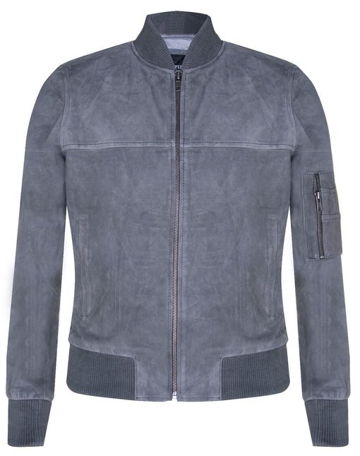 Mens Goat Suede MA-1 Bomber Jacket-Auckland