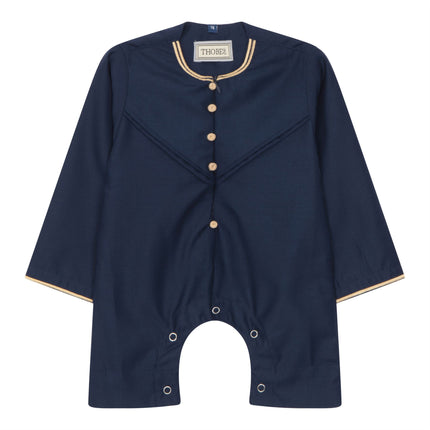 Baby Boys Omani Eid Blue Thobe  Saudi Emirati Jubba Robe Romper
