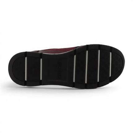 Mustang Women's Burgundy Lace-Up Trainers Platform Sneakers - M0332001