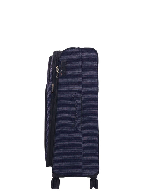 Lightweight Print Suitcases 8 Wheel Luggage Travel Soft Bags Set