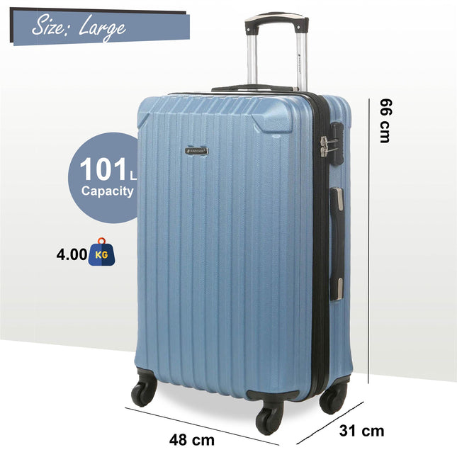 Hard Shell ABS 4 Wheels Luggage Travel Cabin Suitcase Set