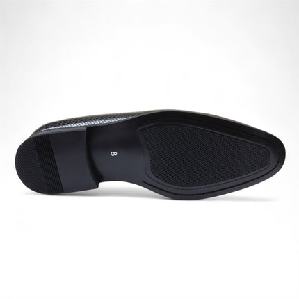 Men’s Black Formal Tassel Loafers Slip-On Leather Shoes