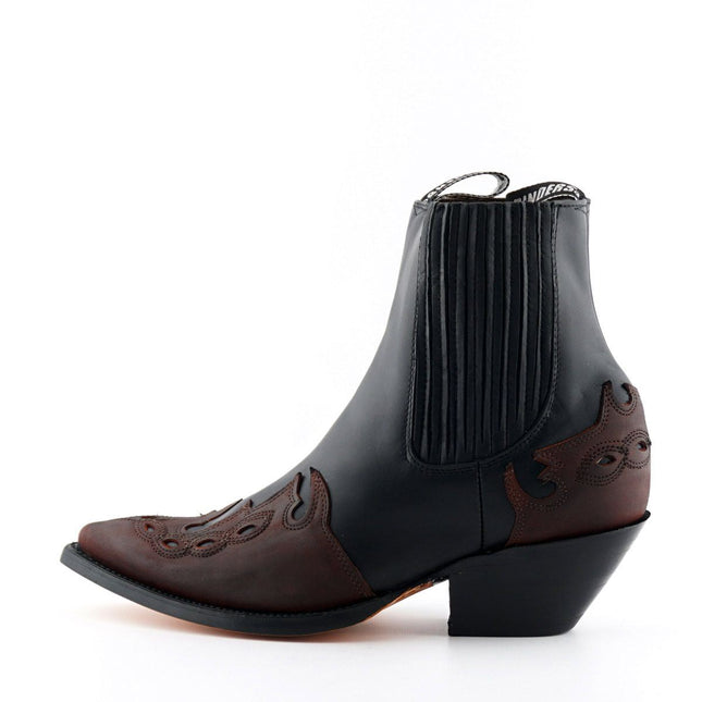 Grinders Unisex Leather Black Western Boots - Arizona Lo