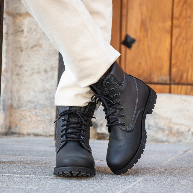 Panama Jack  03 C3 Men's Black Leather Waterproof Ankle Boots