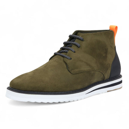 Men's Olive Suede Lace-Up Ankle Desert Boots