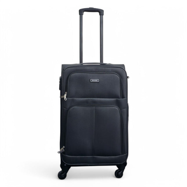 Expandable Soft Shell 4 Wheel Luggage Travel Cabin Suitcase Set Holiday Bags