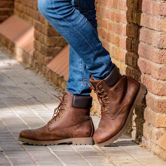 Panama Jack 03 C8 Mens Brown Waterproof Leather Laces Hiking Ankle Boots