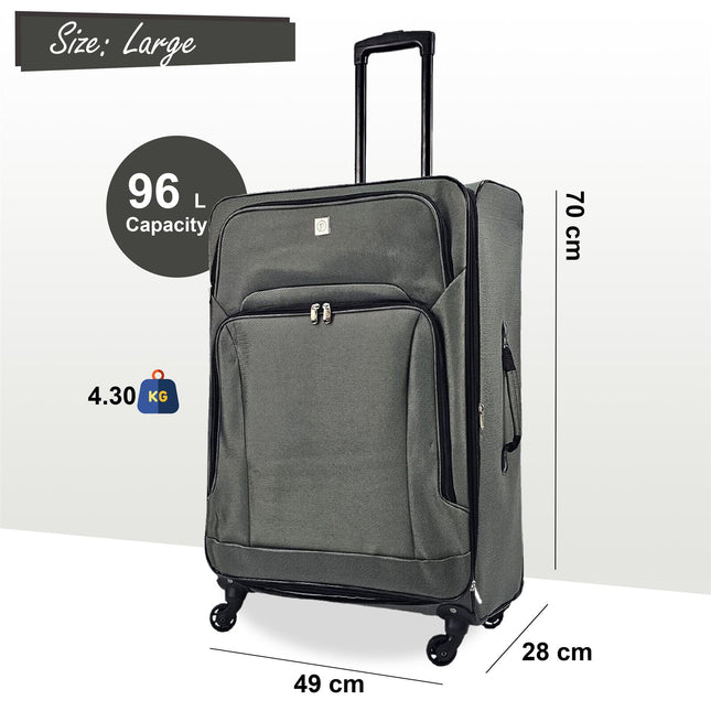 Lightweight Soft Shell Luggage Suitcase Travel Set