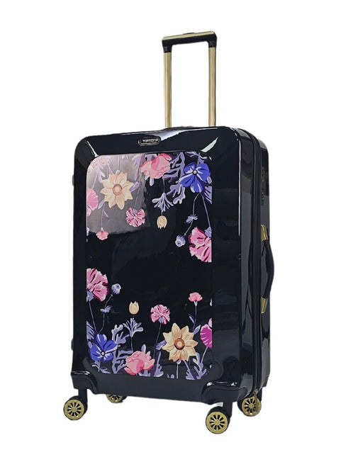 Hard Shell Flower Print Suitcase Luggage Set