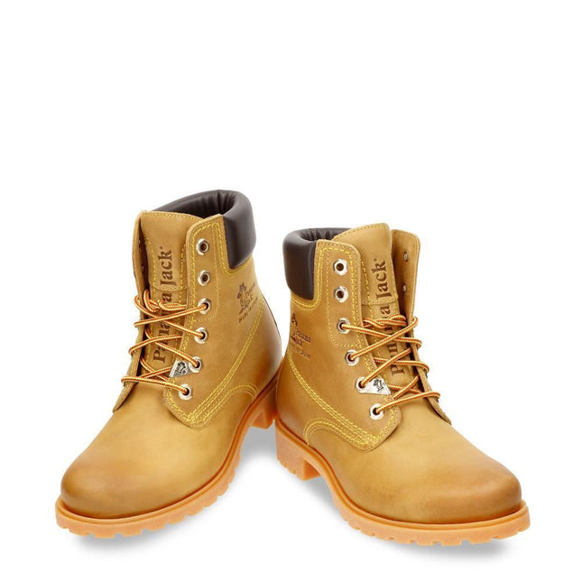 Panama Jack Womens 03 B1 Tan Waterproof Leather Laces Hiking Ankle Boots