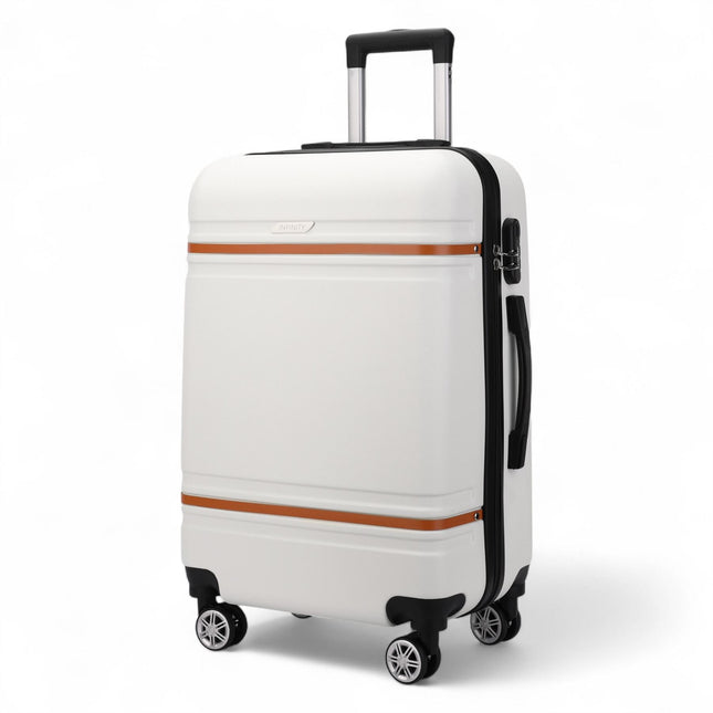 Hard Shell Modern Dual 4 Wheel Luggage Suitcase Set
