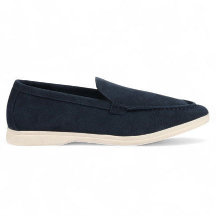 Men’s Durable Navy Slip-On Loafers with Cushioned Insole