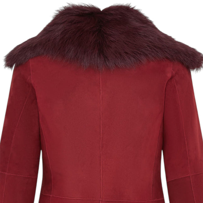 Womens Toscana Sheepskin Suede Trench Coat-Tbilisi