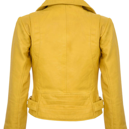 Womens Leather Biker Jacket-Stockholm
