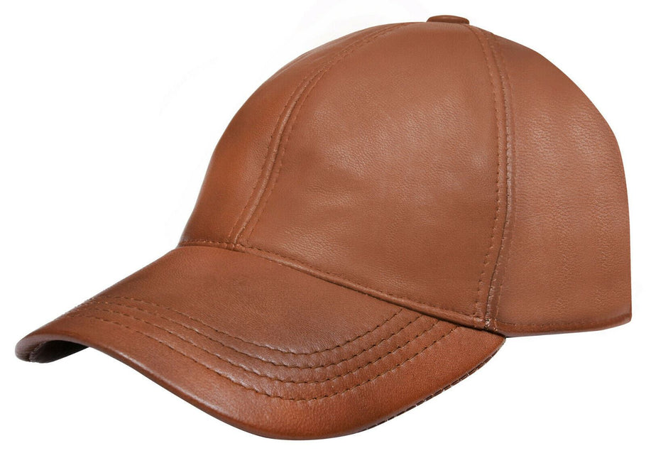 Unisex Real Nappa Leather Adjustable Golf Snapback Plain Baseball Cap Hat