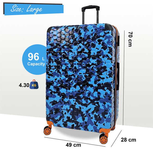Hardshell Camo Robust ABS Suitcase Set